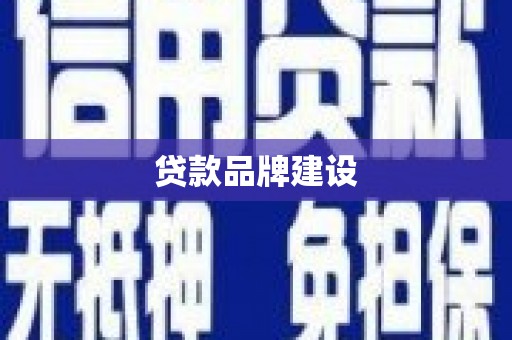 丰城贷款品牌建设
