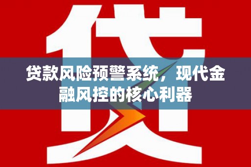 丰城贷款风险预警系统，现代金融风控的核心利器