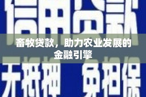丰城畜牧贷款，助力农业发展的金融引擎