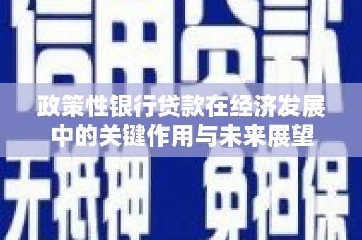 丰城政策性银行贷款在经济发展中的关键作用与未来展望