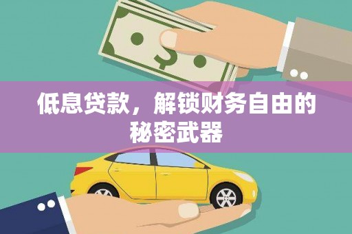 丰城低息贷款，解锁财务自由的秘密武器