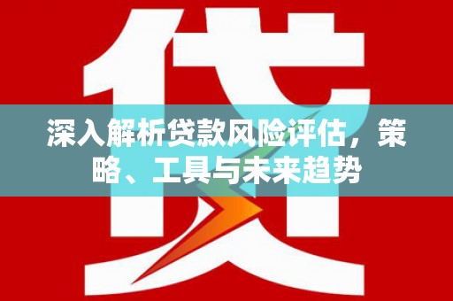 丰城深入解析贷款风险评估，策略、工具与未来趋势