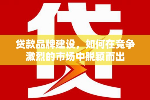 丰城贷款品牌建设，如何在竞争激烈的市场中脱颖而出