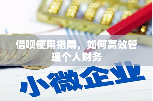 丰城借呗使用指南，如何高效管理个人财务