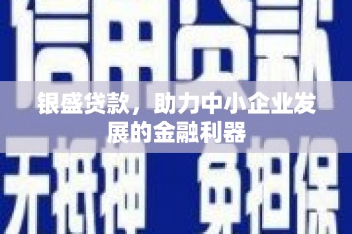 丰城银盛贷款，助力中小企业发展的金融利器