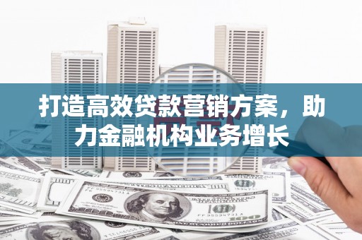 丰城打造高效贷款营销方案，助力金融机构业务增长