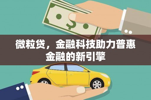 丰城微粒贷，金融科技助力普惠金融的新引擎