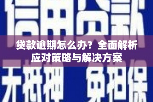 丰城贷款逾期怎么办？全面解析应对策略与解决方案
