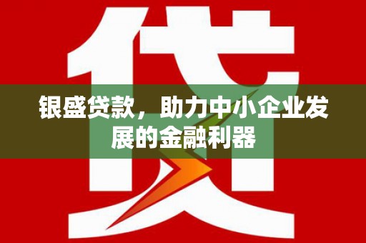 丰城银盛贷款，助力中小企业发展的金融利器