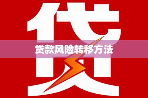 丰城贷款风险转移方法