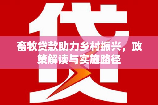 丰城畜牧贷款助力乡村振兴，政策解读与实施路径