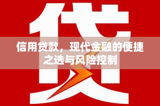 丰城信用贷款，现代金融的便捷之选与风险控制
