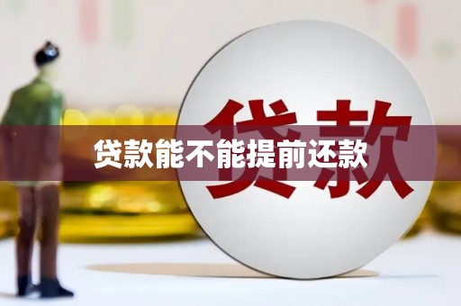 丰城贷款能不能提前还款