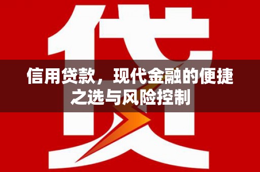 丰城信用贷款，现代金融的便捷之选与风险控制