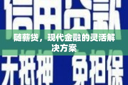 丰城随薪贷，现代金融的灵活解决方案