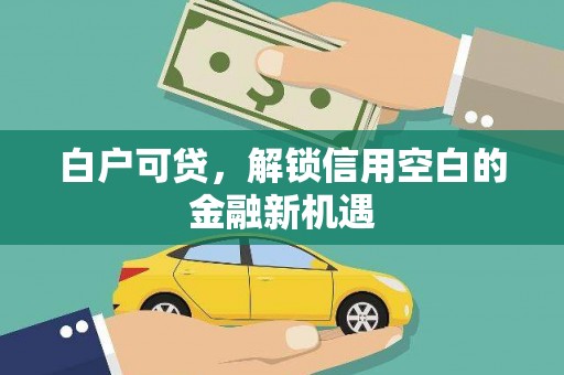丰城白户可贷，解锁信用空白的金融新机遇