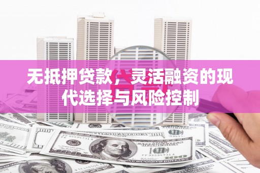 丰城无抵押贷款，灵活融资的现代选择与风险控制