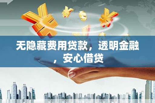 丰城无隐藏费用贷款，透明金融，安心借贷