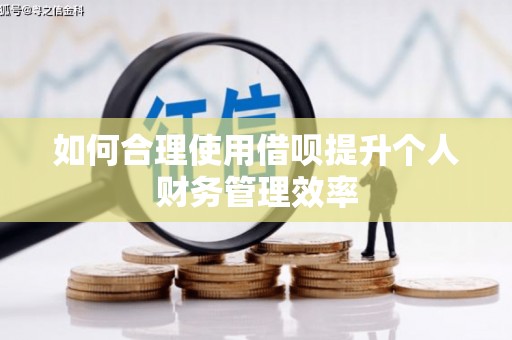 丰城如何合理使用借呗提升个人财务管理效率