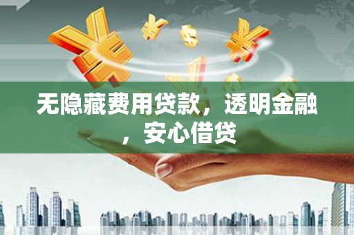 丰城无隐藏费用贷款，透明金融，安心借贷