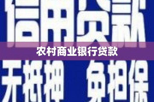 丰城农村商业银行贷款