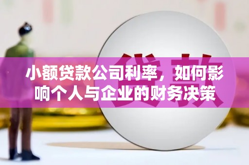 丰城小额贷款公司利率，如何影响个人与企业的财务决策