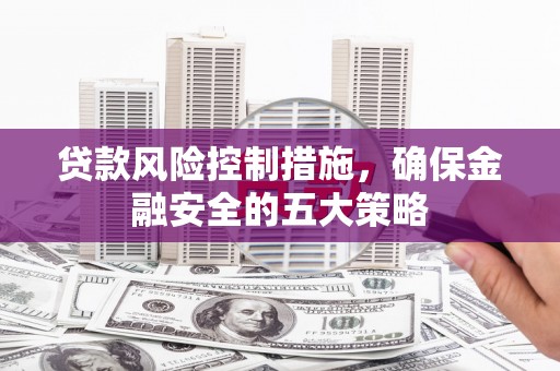丰城贷款风险控制措施，确保金融安全的五大策略