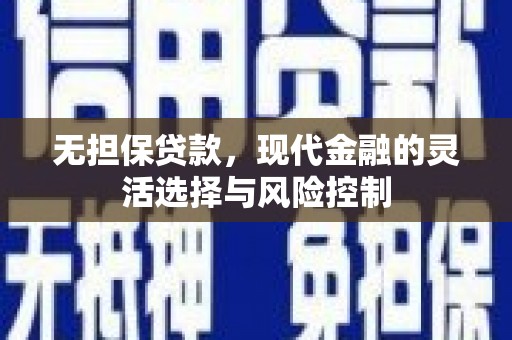 丰城无担保贷款，现代金融的灵活选择与风险控制