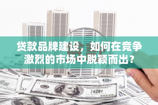 丰城贷款品牌建设，如何在竞争激烈的市场中脱颖而出？