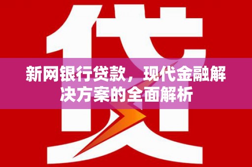 丰城新网银行贷款，现代金融解决方案的全面解析