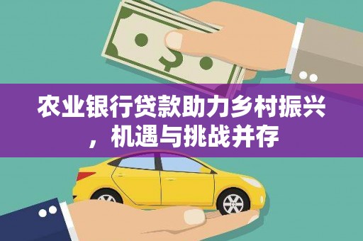 丰城农业银行贷款助力乡村振兴，机遇与挑战并存