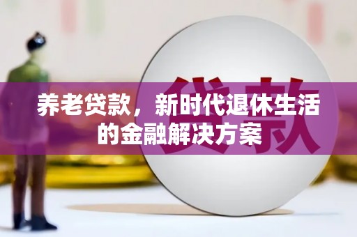 丰城养老贷款，新时代退休生活的金融解决方案