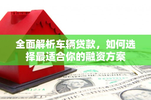 丰城全面解析车辆贷款，如何选择最适合你的融资方案