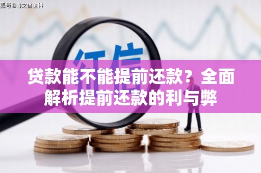 丰城贷款能不能提前还款？全面解析提前还款的利与弊